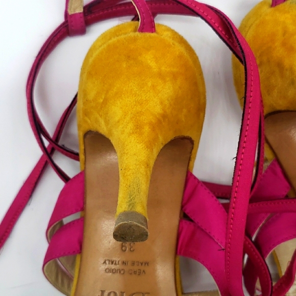 Dior SIZE 39 COLOR PINK YELLOW & ORANGE 100% AUTHENTIC - Picture 9 of 9